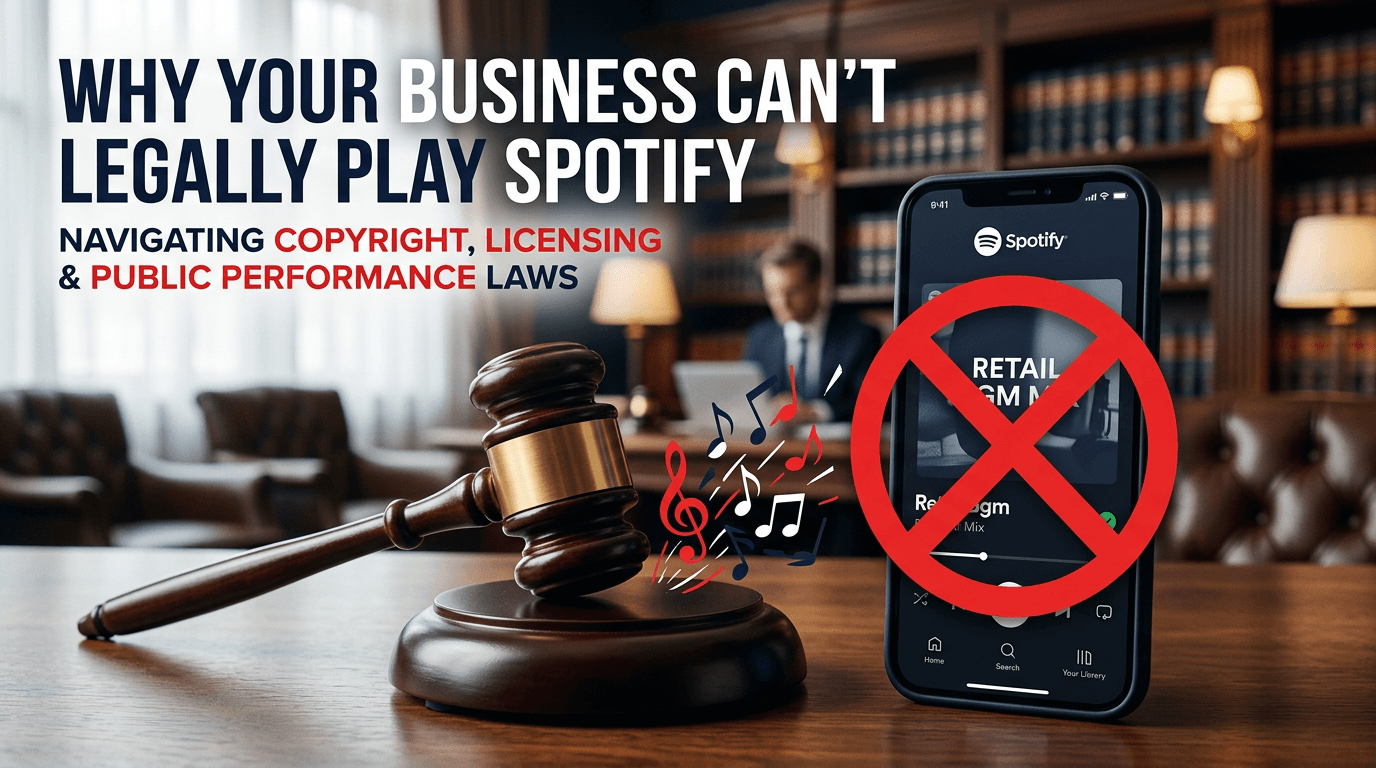 Why You Can't Play Spotify at Your Business: The Legal Risks
